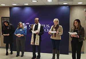 New CTC providers and chaplain praying